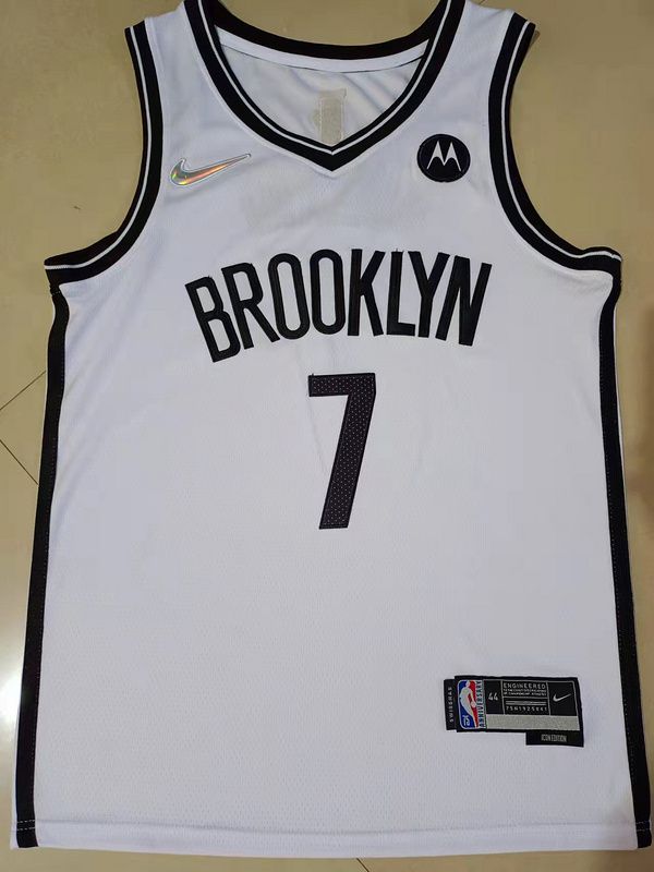 Men Brooklyn Nets #7 Durant White Nike New Game NBA Jersey